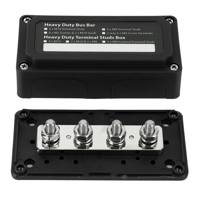 Accesorio para vehículos recreativos, barra colectora de 300 A, caja de barra colectora para vehículos recreativos, tablero de terminales de caja de barra colectora, materiales ecológicos
