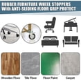 thumbnail image 3 of 4 Pack Rubber Bed Frame Stoppers - Non-Slip Furniture Wheel Cups for Hardwood and Tile Floors, 3 of 7