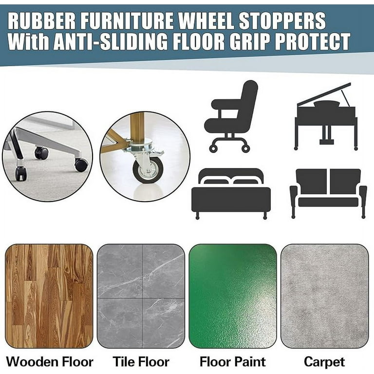 rubber bed frame floor protectors tile