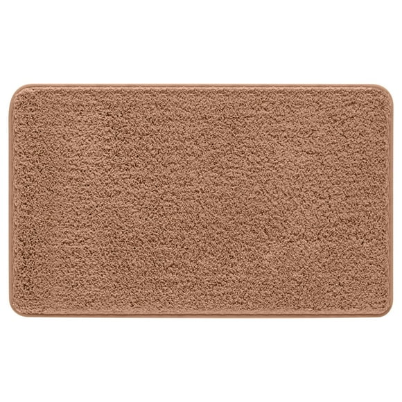 Solid Color Bathroom Mat, Absorbent Non-Slip Floor Mat, Thick Fiber Door Mat for Home, Quick Drying, Machine Washable
