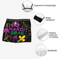 thumbnail image 6 of Kll Mardi Gras With Flamingo Men'S Cotton Boxer Briefs Underwear-X-Large, 6 of 9