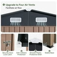 thumbnail image 5 of Sunmthink 9.5 x 9.5 FT Outdoor Storage Shed, Patio Large Metal Shed with Lockable Door Waterproof Tool Shed for Paio, Lawn, Brown, 5 of 8