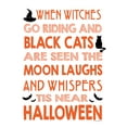 thumbnail image 2 of Lettered and Lined 15x18 White Modern Wood Framed Museum Art Print Titled - When Witches Go Riding, 2 of 4
