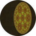 thumbnail image 1 of Ahgly Company Machine Washable Indoor Round Transitional Oak Brown Area Rugs, 3' Round, 1 of 7