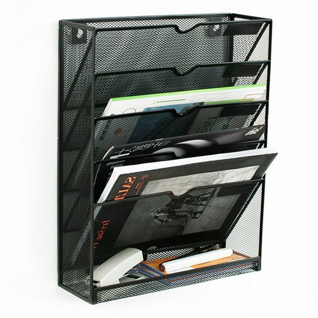 Tier Wall File Organizer,5 Tier Wall File Metal Wall File Organizer Wall Mount File Holder Crafted with Care