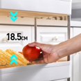 thumbnail image 4 of 3-Tier Storage Rack with Wheels Compact Rolling Storage Organizer Plastic Rolling Utility Cart Space Saving Movable Kitchen Storage Cart for Entryway, Kitchen, Living Room, Bathroom, 4 of 6