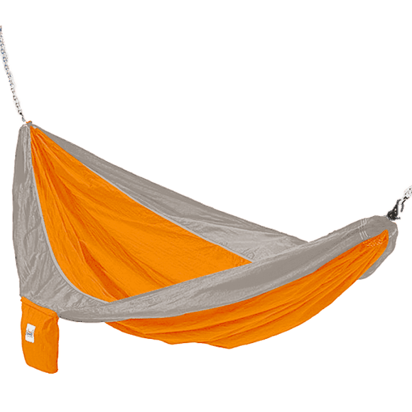 Hammaka Orange And Grey Hammaka Parachute Silk Hammock