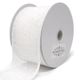 thumbnail image 1 of Frosted Net Wired Ribbon, White, 2-1/2-Inch, 10 Yards, 1 of 1