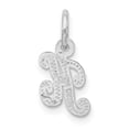 thumbnail image 2 of Auriga Fine Jewelry 14K White Gold Casted Letter K Initial Charm Pendant for Women, 2 of 6