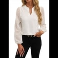thumbnail image 1 of Blusas Elegantes e Informales para Mujer, con Mangas Largas Transparentes y Cuello en V, Holgadas y Vaporosas de para el Trabajo y la Oficina. XXL, 1 of 9