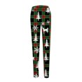 thumbnail image 4 of Women's Christmas Print Stretchy Soft Leggings, Casual Home Sleep Pants, Olive Green, L, 4 of 4