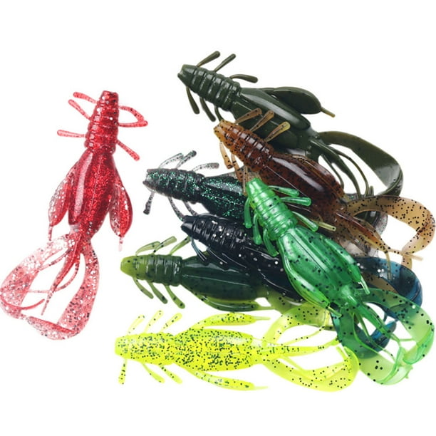 4pcs 10cm/10g Soft Fishing Bait Crayfish Shape Fake Bait Fishing Equipment  Suitable For Saltwater Freshwater
