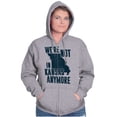 thumbnail image 3 of Missouri Not in Kansas Anymore Funny Unisex Fleece Graphic Zip Up Hoodie Brisco Brands 2X, 3 of 5