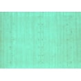 thumbnail image 1 of Ahgly Company Indoor Rectangle Solid Turquoise Blue Modern Area Rugs, 6' x 9', 1 of 4