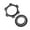 Black, variant on MOMOJIA Bicycles Disc Brake Converter 6 Bolt to Center Lock Adapters AntiC0rr0s10nAluminum
