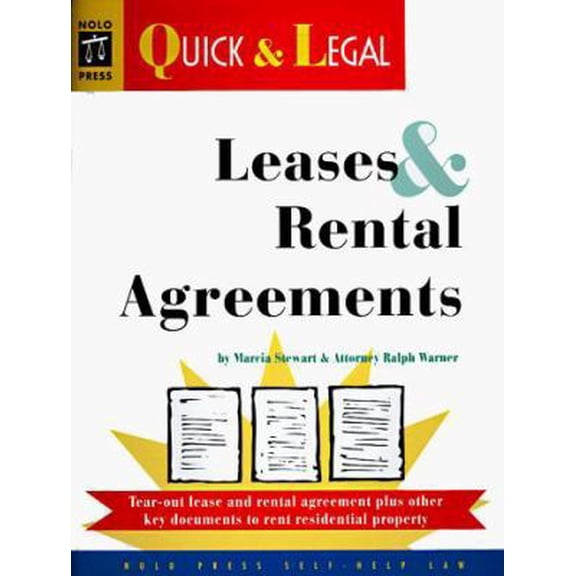 Pre-Owned Leases & Rental Agreements (Quick & Legal Series) 2nd Ed. (Paperback) 0873374525 9780873374521