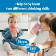 thumbnail image 4 of Dr. Brown's Milestones Straw-to-360 Convertible Toddler Cup Set, Pink/Coral, 10 oz, 9m+, 1 Pack, 4 of 13
