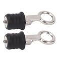 thumbnail image 1 of 2PCS Boat Plug Snap Handle, Boat Plugs Snap Handle Drain Plug, Stainless Steel Drain Snap Plug Rubber Boat Plug, Marine Boat Drain Twist Plug, Marine Boat Rubber Plug, 1 of 7