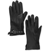 Leather Buckle Gloves