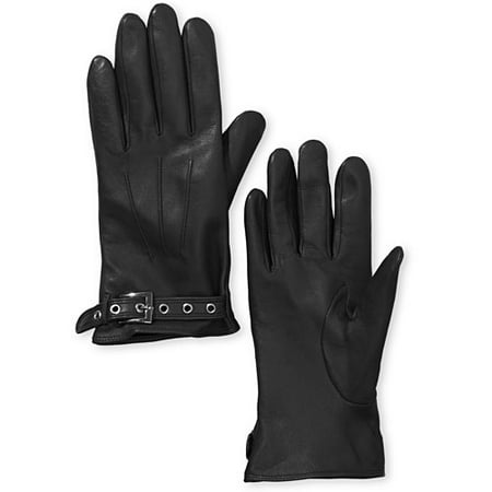 Leather Buckle Gloves