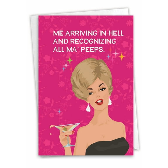 1 Funny Birthday Card with Envelope - Ma' Peeps C2991BDG