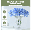 thumbnail image 2 of 10 Flores Artificiales De Hortensia Ramos De Flores Xtellar azul, 2 of 3