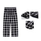 thumbnail image 2 of Gibobby pantalones de animados Pantalones de pijama a cuadros de primavera/verano, pantalones de mujer sueltos y cómodos, prendas de vestir de tamaño, muebles para el Four Seasons (Negro, XL), 2 of 3