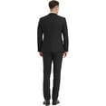 thumbnail image 3 of Men Slim Fit Suits 4 Pieces Two Button Notch Collar Tuxedo Wedding Business Party Dinner Jacket Vest Pants Shirt Set, 3 of 6
