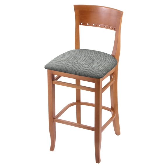 3160 25" Counter Stool with Medium Finish and Graph Alpine Seat