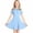 Blue, variant on Odeerbi Kids Girls Tennis Dress Solid Color Short Sleeve Casual A-Line School Uniform Golf Dress with Pocket