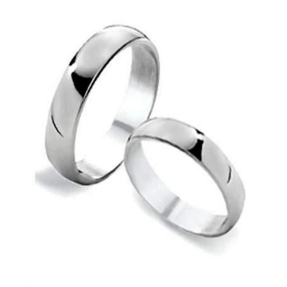 His and Hers Traditional Sterling Silver Wedding Rings | 5mm