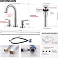 thumbnail image 6 of PARLOS Widespread 2-Handle Bathroom Sink Faucet, Brushed Nickel, 6 of 9