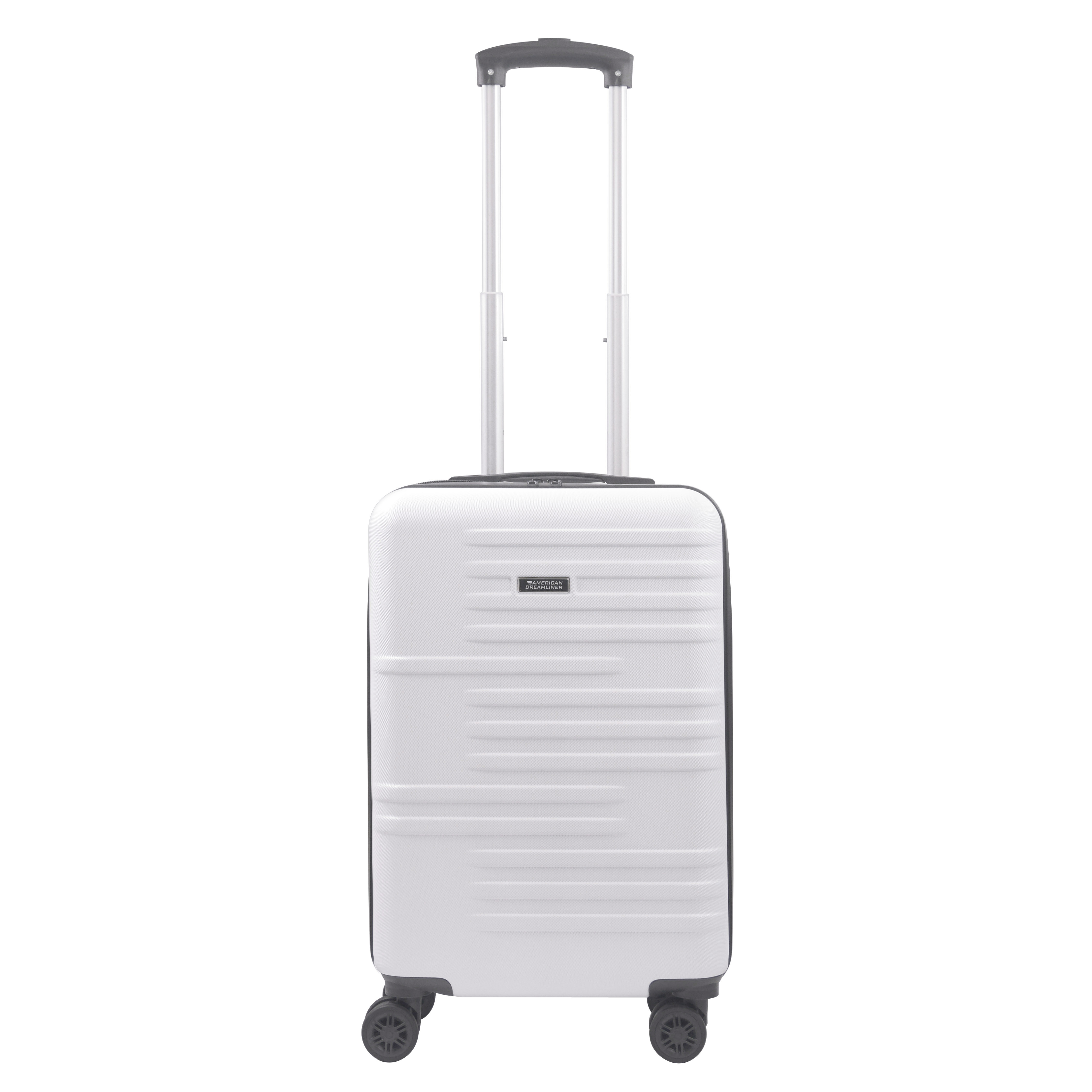 American Dreamliner 22.5 Inch Carry On Luggage, Hardshell Rolling Suitcase with Spinner Wheels, White