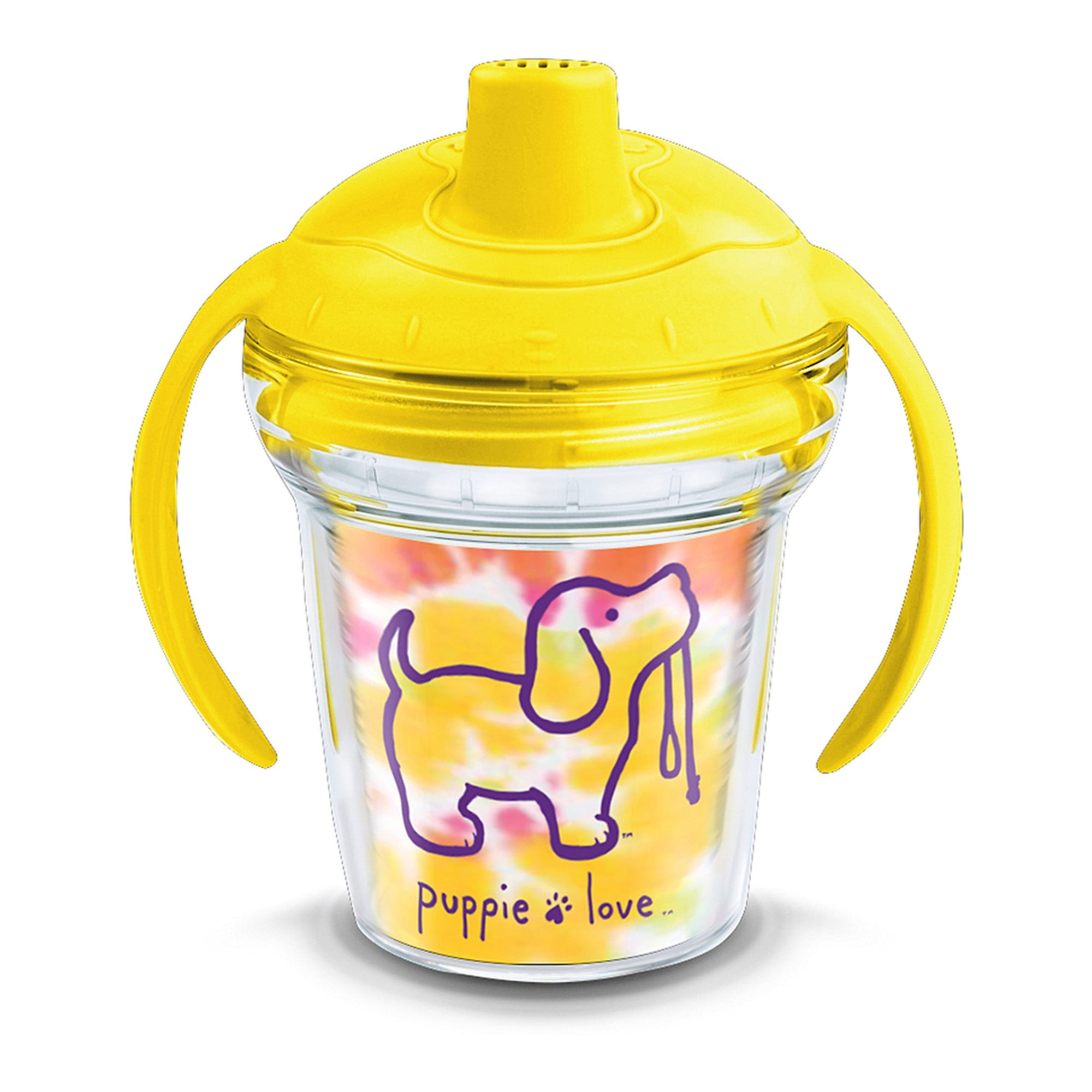 Puppie Love Tie Dye Puppy 6 oz Sippy Cup with lid - Walmart.com