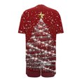 thumbnail image 5 of Zormilly Christmas Pajamas for Women Plus Size Short Sleeve Shirts Wide Leg Shorts Comfy Pajamas Set Printed, S-5XL, 5 of 6