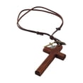thumbnail image 4 of Cruz Colgante Accesorio Calle Moda Madera Cruz Colgante para Cumpleaños Día de San Valentín Día de Acción de Gracias Regalo para Hombres Marrón Fernando COLLAR COLGANTE, 4 of 8
