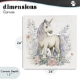 thumbnail image 4 of Stupell Industries Bohemian Unicorn in Delicate Floral Forest Canvas Art, 24 x 24, by Creative Studio, 4 of 8