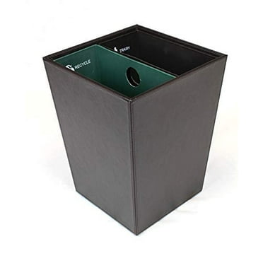 Dual Liner Cordoba Brown Recycling Waste Bin (9.5" x 9.5" x 12")