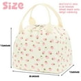 thumbnail image 3 of Beige Big Strawberry Lunch Bag – Large Capacity Insulated Tote, 3 of 7