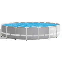 Intex: Prism Frame: Premium Pool Set - 22' x 48'' - Above Ground Swimming Pool, Puncture Resistant Material, Includes Pump, Ladder, Cover & Cloth