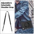 thumbnail image 6 of FJLBDE Case for Samsung Galaxy Tab S10 Lite 10.9-Inch 2025 with 360 Rotating Stand, Shoulder Strap, Heavy Duty Shockproof Cover, Black, 6 of 7