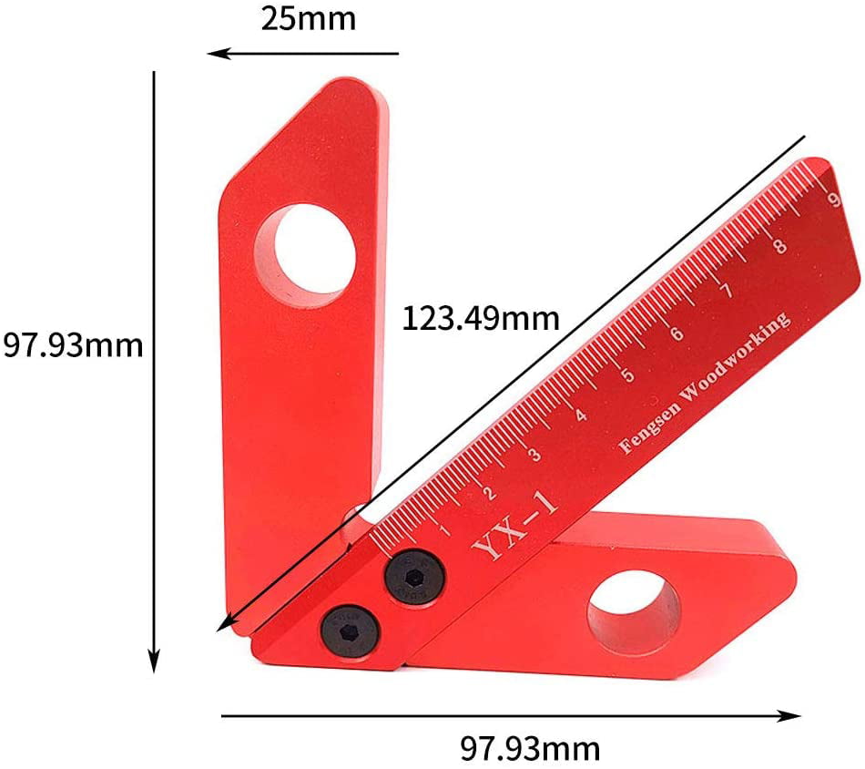 Aluminum Alloy Woodworking T-Square Tools Scribe Ruler HOT Precision 8" 200mm 