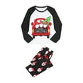 thumbnail image 4 of Christmas Pajamas for Family Gnome Car Letter Print Long Sleeve T-Shirt Trousers Xmas Pajamas Sleepwear Set, 4 of 10