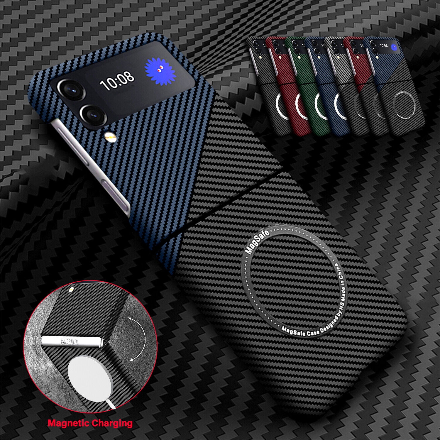 Oceantree Carbon Fiber Case for Samsung Galaxy Z Flip 3