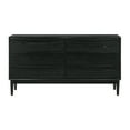 thumbnail image 4 of Artemio Queen 4 Piece Wood Bedroom Set in Black Finish, 4 of 6