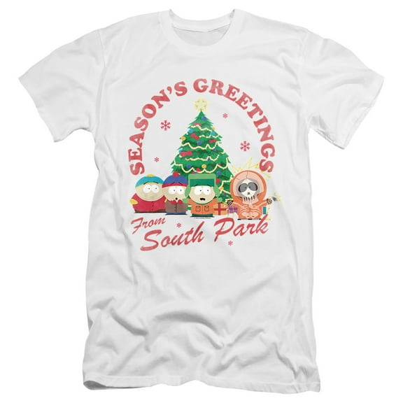 South Park Group Christmas Unisex Adult Canvas Brand T Shirt, White, Small