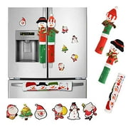 Garma Christmas Decoration Set - Santa Claus/Snowman Handle Cover with 6 Fridge Magnets for Christmas Kitchen Decoration