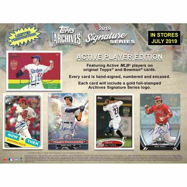 2019 Topps Archives Signature Series Baseball Active Hobby Box 1