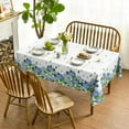 thumbnail image 2 of Spring Summer Tablecloth 60x84 Inch, Easter Watercolor Hydrangea Blooming Floral Table Cover for Party Picnic Dinner Decor, 2 of 6