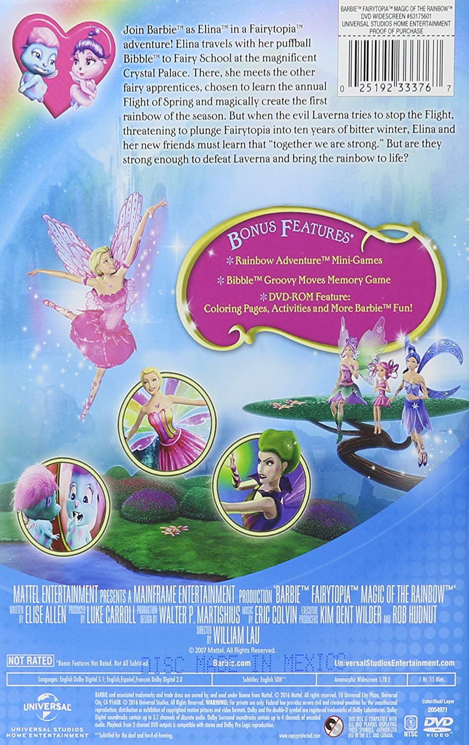 barbie fairytopia magic of the rainbow dvd